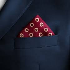 red slik pocket sqaure